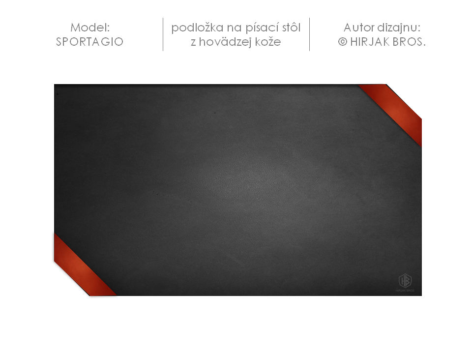 SPORTAGIO - luxusná kožená podložka na písací stôl, 50x35cm