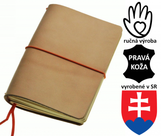 FLEXI ("M")- kožený zápisník s oranžovými doplnkami-2024, TO-DO, čisté strany